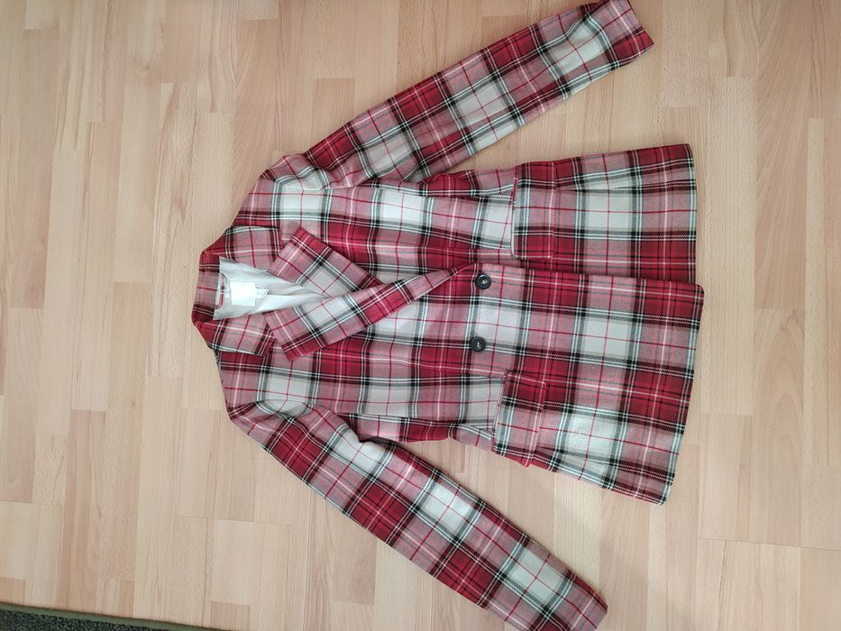 marynarka w kratę h&m 34