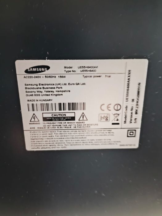 Sprzedam na części tv Samsung 55"