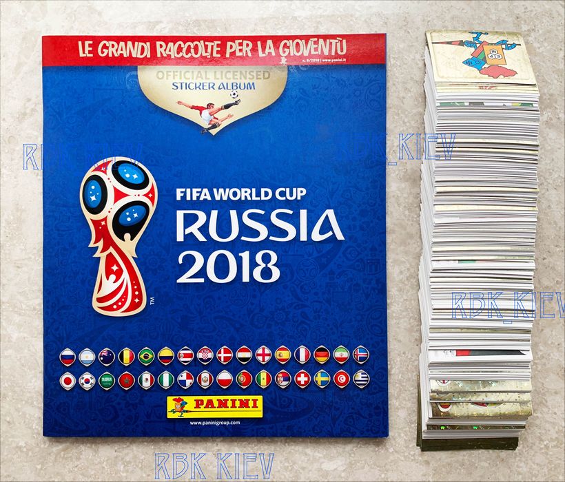 Panini WC 2018 пустий, ідеальний альбом + повний сет. Окремі стікери