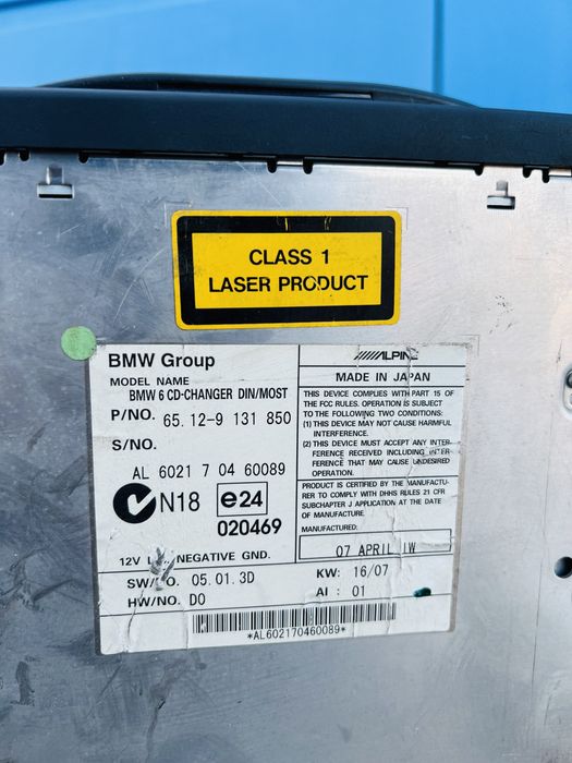 BMW БМВ Е60 Е61 Сіді Чейнджер CD - Changer Al 6 дисків BUMER Шрот е60