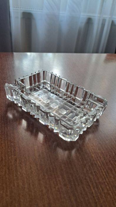 Popielniczka kryształ prostokątna dawny PRL