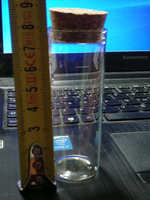 PACK de 4 Frasco vidro rolha cortiça Recipiente Tubo Especiarias