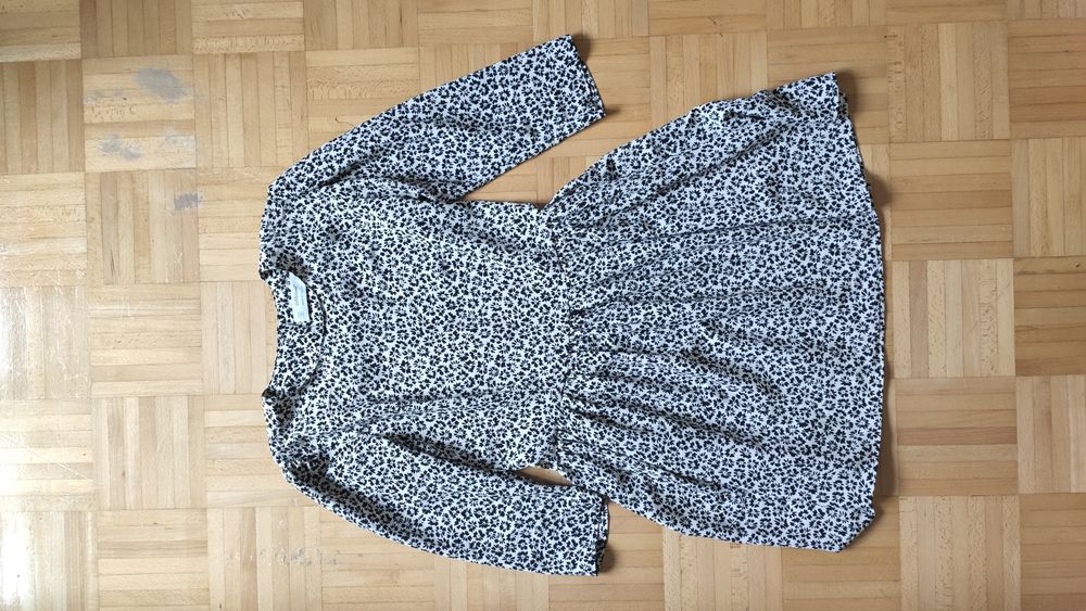 Biała sukienka w kwiaty L/40 St. Michael