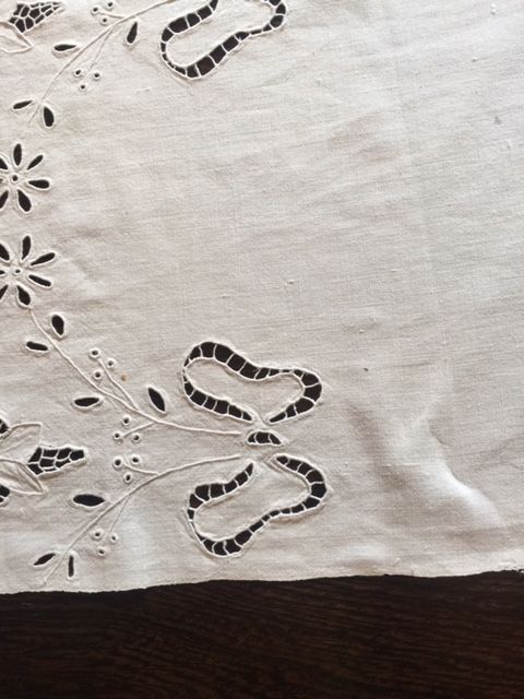 Centro de mesa em linho