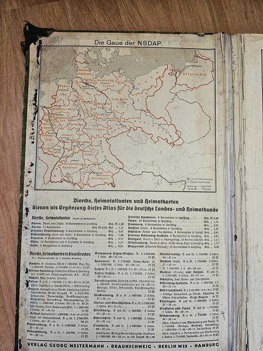 Stary niemiecki atlas