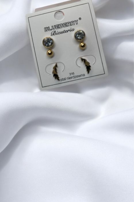 Wkretki kolczyki stal nierdzewna