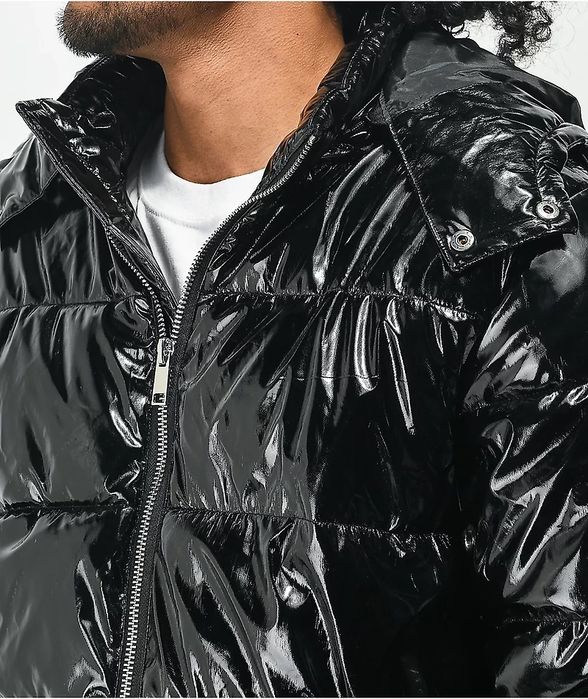 American Stitch Shine Puffer куртка чорна глянцева М як нова