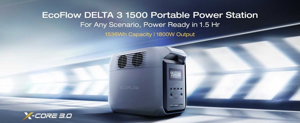 Ecoflow Delta 3  1500  , 1800 Вт/ 1536Вт/ч