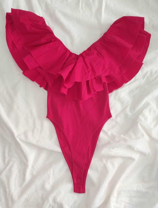Body com folhos- Zara- NOVO
