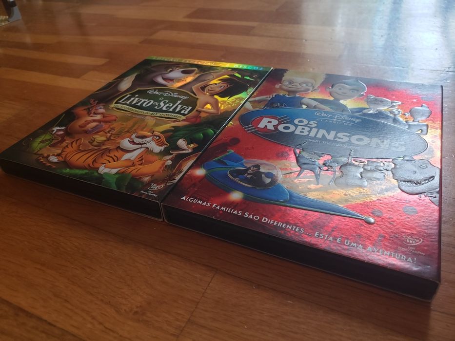 DVD infantis: O Livro da Selva, Os Robinsons, O Jardim dos Amigos