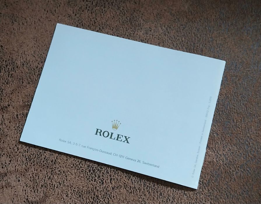 Rolex Submariner booklet em Inglês 05.2010