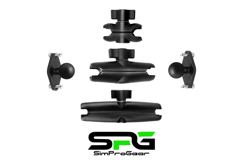 Suporte RAM mount em ALUMINIO para fixar acessórios sim racing SPG