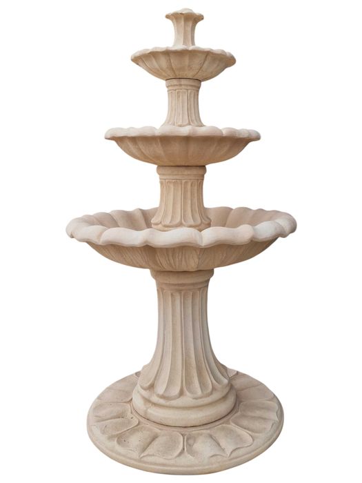 Fontanna ogrodowa Saragossa biały cement Ag-Bet figura ogrodowa