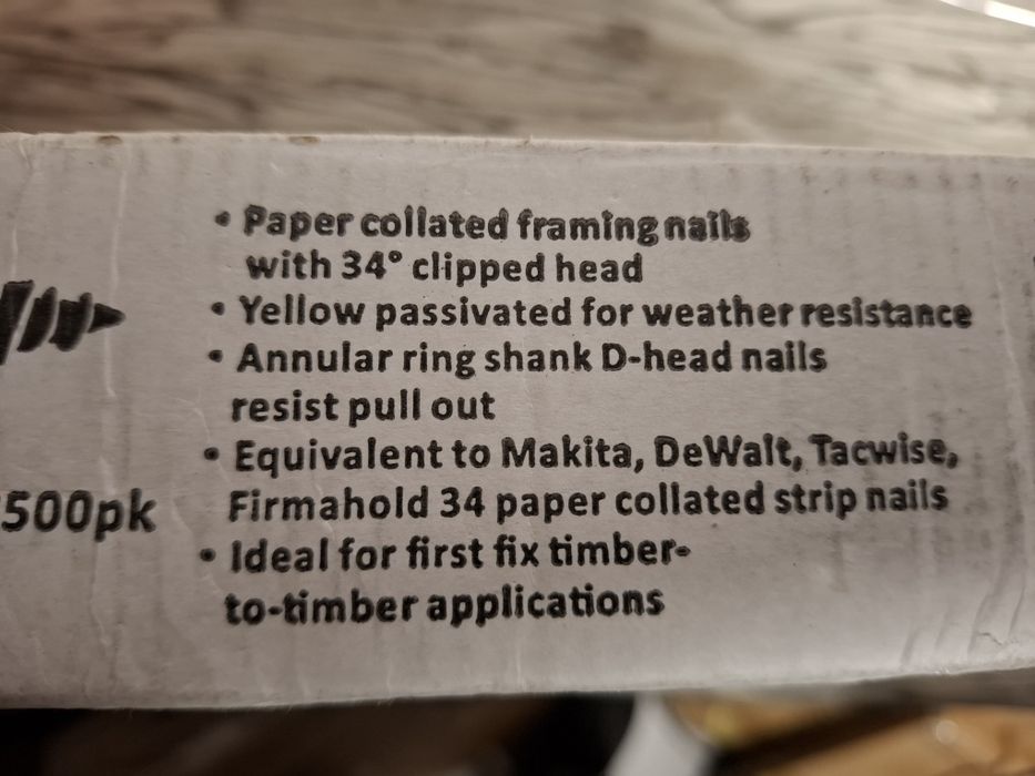 !! Gwoździe Do GWOŹDZIARKI połączone papierem Fixmann 2.9-50mm OKAZJA