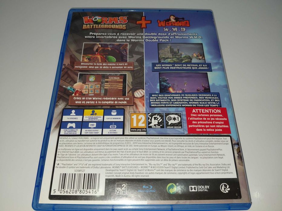 WORMS BATTLEGROUNDS +WORMS WMD 1-4 graczy gra z lekcji informatyki v2