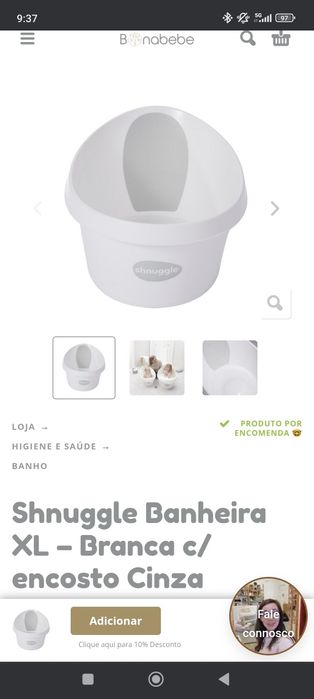 banheira bebe shnuggle 1-4 anos