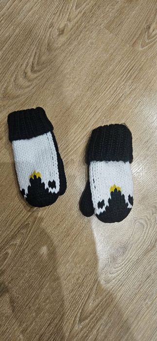 Ciepłe rękawiczki jednopalczaste pingwinki house