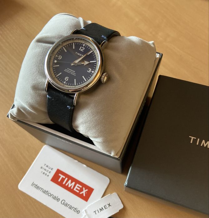 Oryginalny zegarek timex meski, prawdziwa skóra