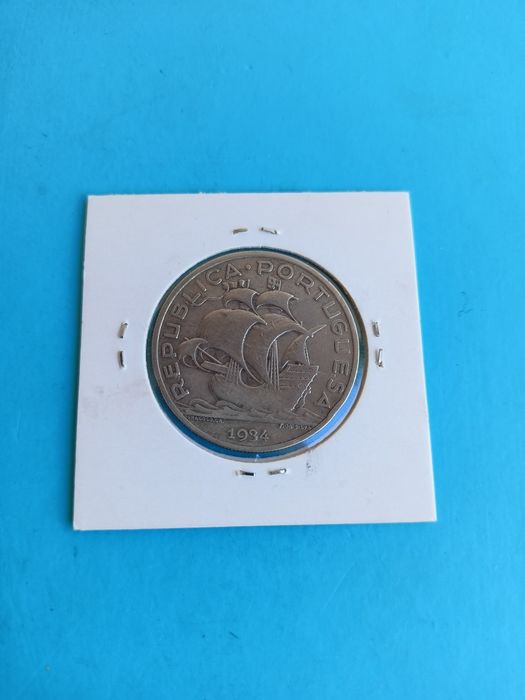 Moeda 10$00 Escudos 1934 "Prata" Caravela