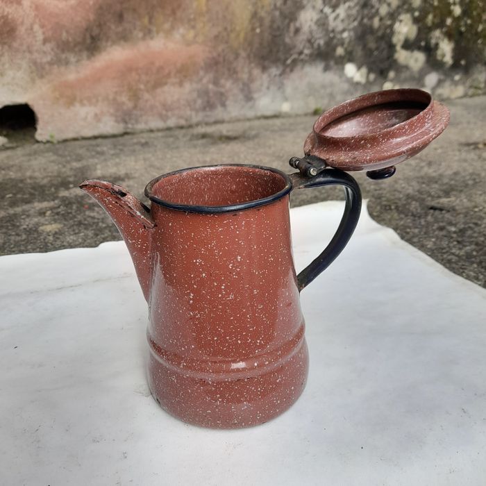 Vintage cafeteira esmalte anos 40