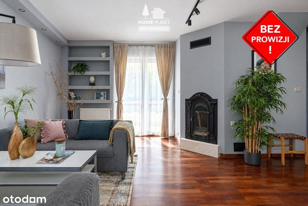 53 m²+22 m2 piwnica, kominek, balkon, ogródek, garaż murowany
