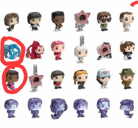 Troca bonecos stranger things