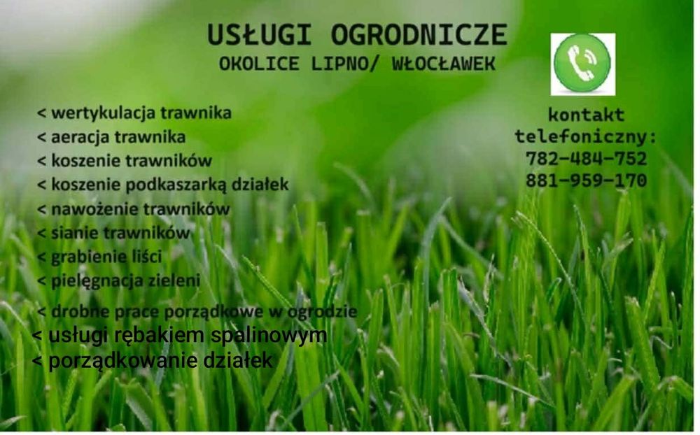 Usługi ogrodnicze Usługi rębakiem spalinowym