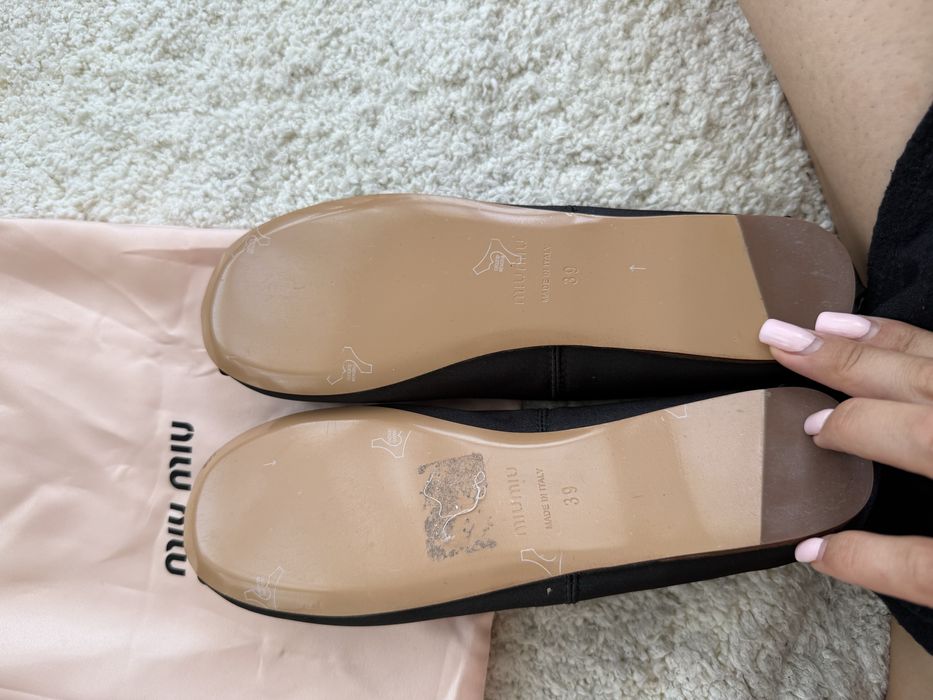 Baleriny MiuMiu czarne nowe