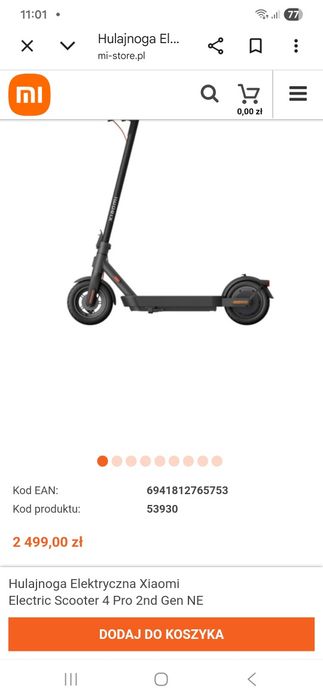 Hulajnoga elektryczna Xiaomi Electric Scooter 4 Pro (2nd Gen)