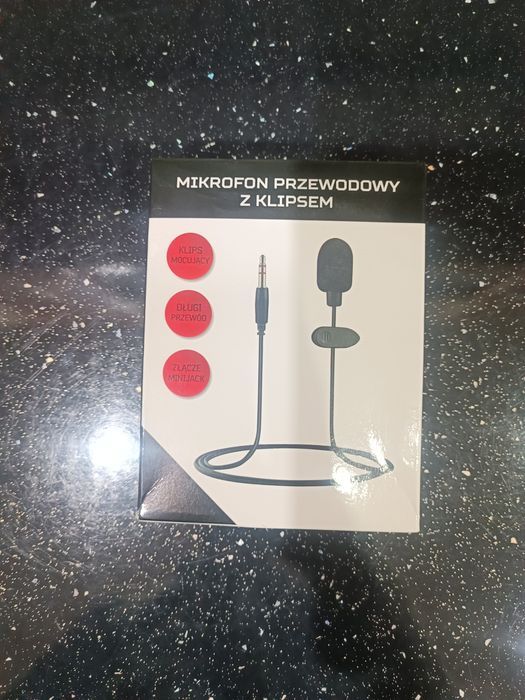 Mikrofon przewody z klipsem