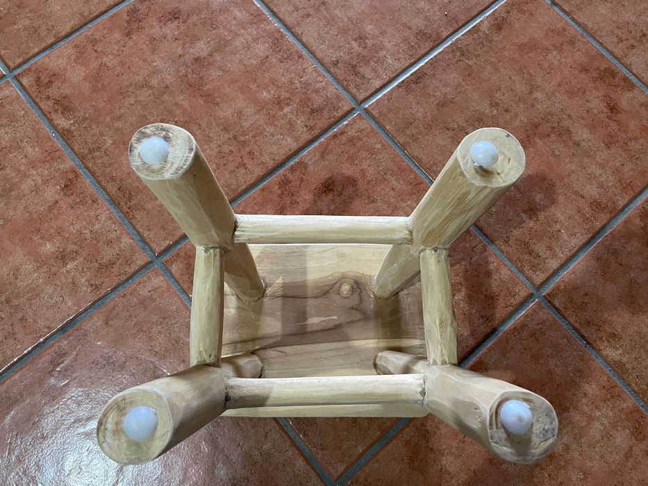 Tamborete madeira teca