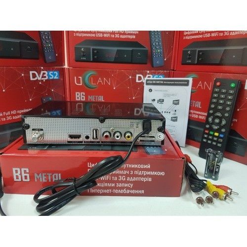 Спутниковый Mpeg4 ресивер тюнер приставка Uclan B6 Metal U2C Full HD