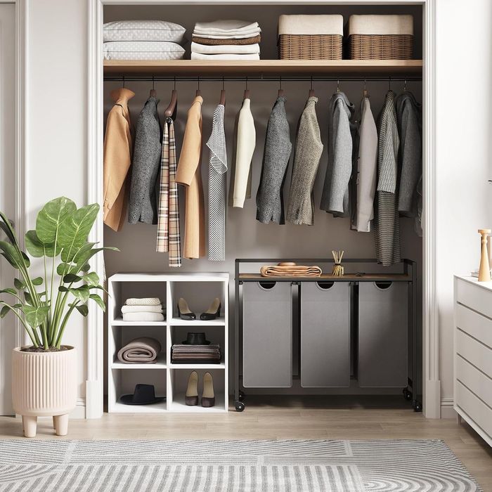 Kosz na pranie 120l 3 komory szare na kółkach wada