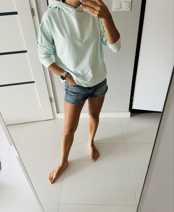 Turkusowa/Miętowa bluza oversize