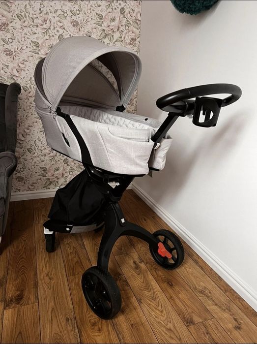 Wózek STOKKE V6 gondola+spacerówka+isofix do samochodu
