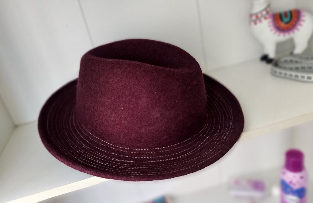 Капелюх теплий вовна бордо бренд Next