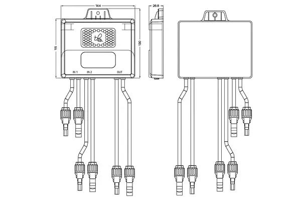 Оптимізатор Honeybee 1600 (на 2 панелі до 800 Вт)