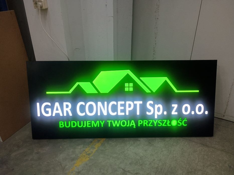 Kaseton reklamowy LED duży 190x80x4 cm