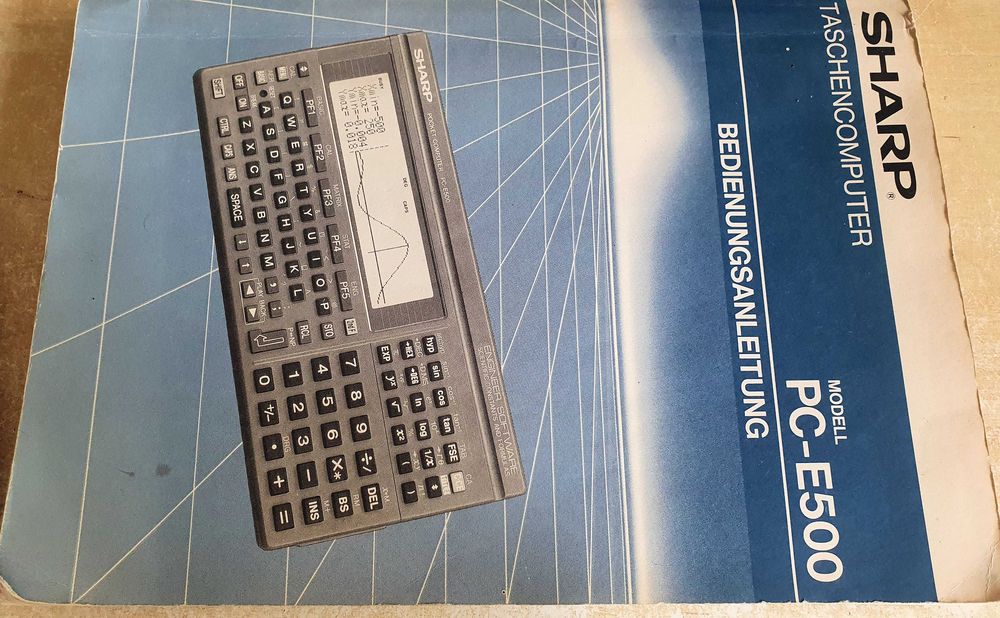 Calculadora científica tipo computador de bolso, SHARP PC-E500505387081595637767