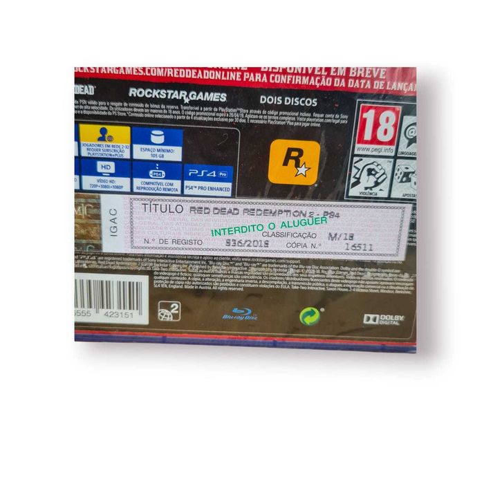 Red Dead Redemption II Game – PS4 (Rockstar Games, Sealed)64586227618305124