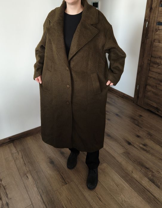 Plasz damski zielony ciemny 48 4XL Bonprix