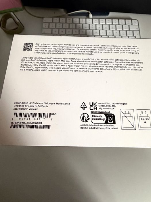 Słuchawki AirPods Max 2 Nowe Zaplombowane Gwarancja 12 Miesiecy