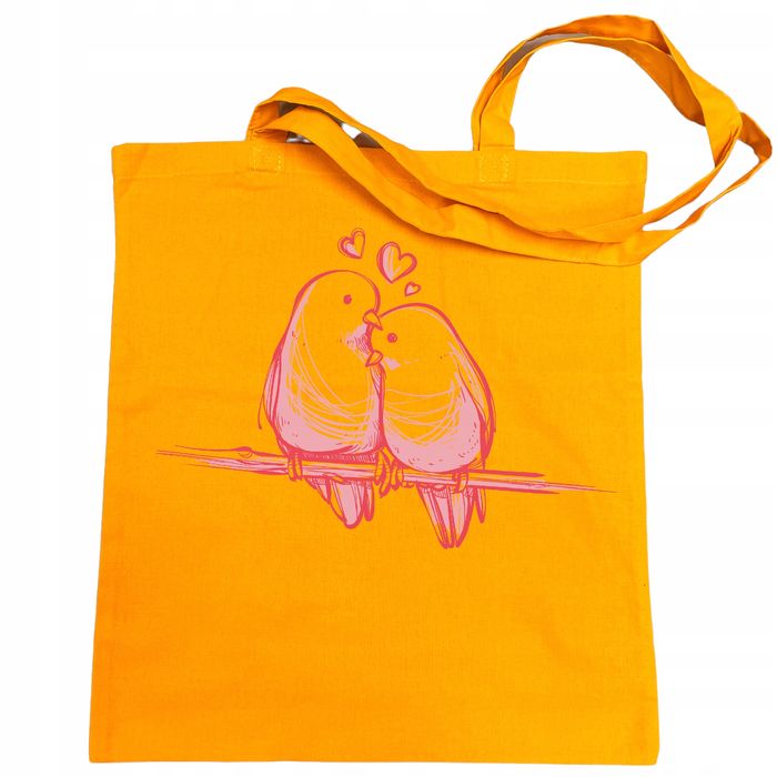 walentynki torba na zakupy zakochane ptaszki
