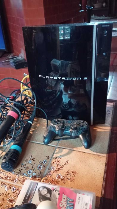 Playstation 3 Fat 500 jogos comandos camera microfones