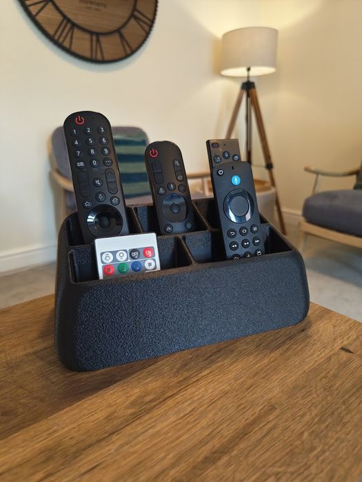 Organizador de Comandos e Controles Remotos  Suporte de Mesa Moderno Preto