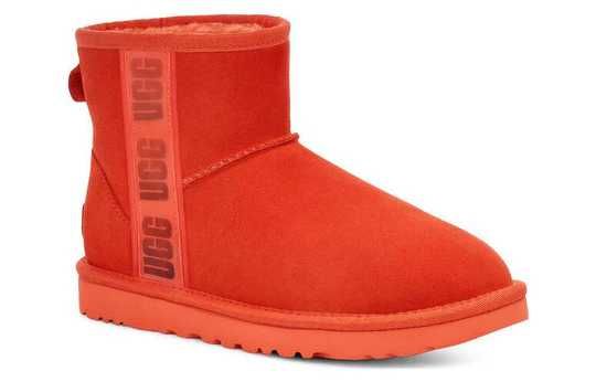 Оригінал! Угги Ugg Classic Mini Side-logo II Hazard Orange (Розміри і кольори)