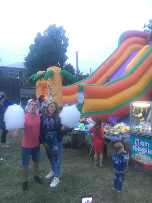 Горка батут лабіринт спорт батут солодка вата свято атракціони оренда