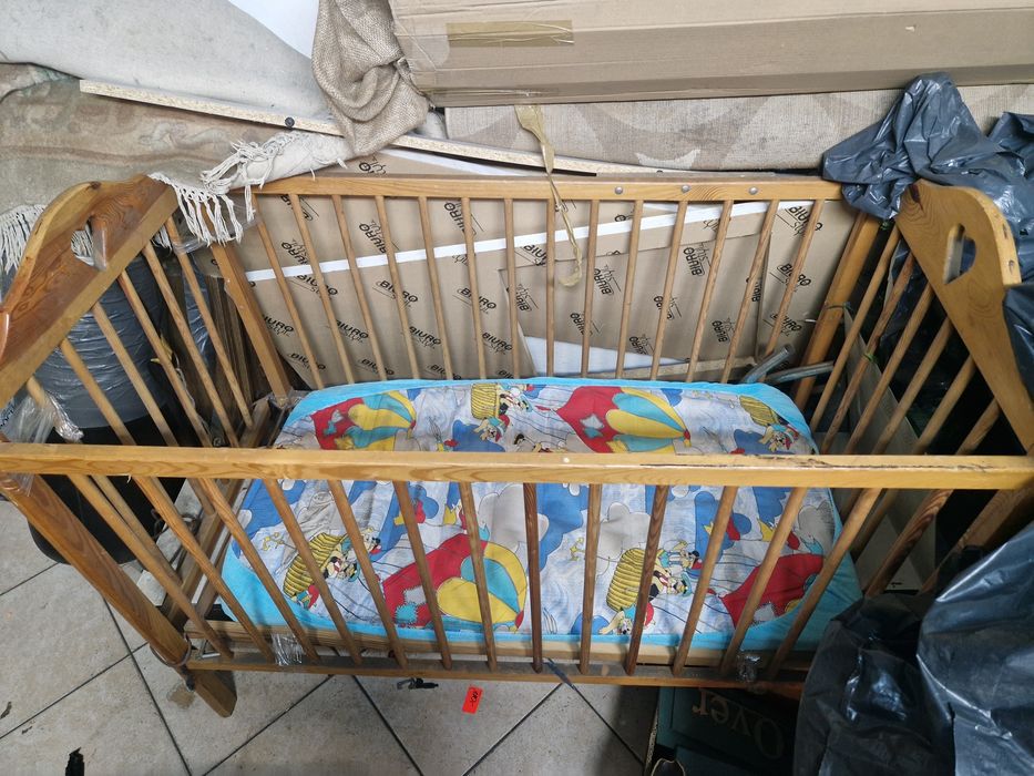 Łóżeczko dziecięce drewniane 126x64