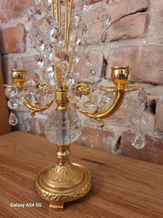 Dwuramienny świecznik vintage