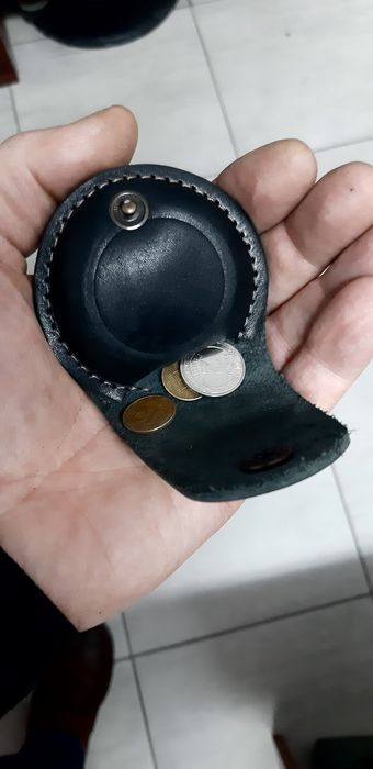 Монетница из натуральной кожи ручной работы